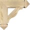 Ekena Millwork Funston Arts and Crafts Rough Sawn Bracket w/ Offset Brace, Douglas Fir, 6"W x 16"D x 16"H BKT0604X16X16FST03RDF - alternate 2